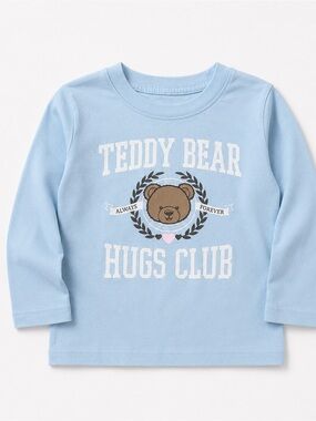 Cat & Jack Light Blue 'Teddy Bear Hugs Club' Long Sleeve Tee